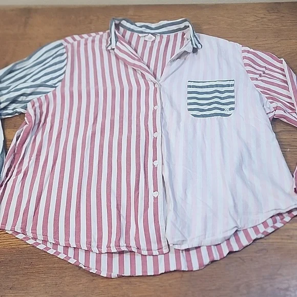 Victoria Secret Candy Stripe Pajama Set EUC XL - Picture 5 of 13